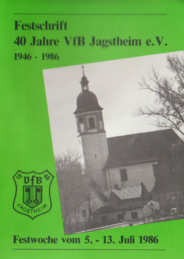 Titelbild Festschrift 40 Jahre VfB Jagstheim